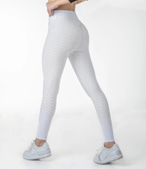 Push up Anti-cellulite High Waist Leggings - White