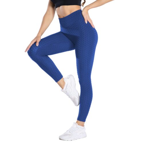 Push up Anti-cellulite High Waist Leggings - Dark Blue