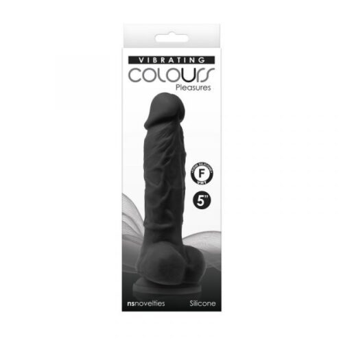 Colours 5″ Vibrating Dildo Black