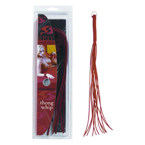 20″ Leather Thong Whip Red BSPL-10AR