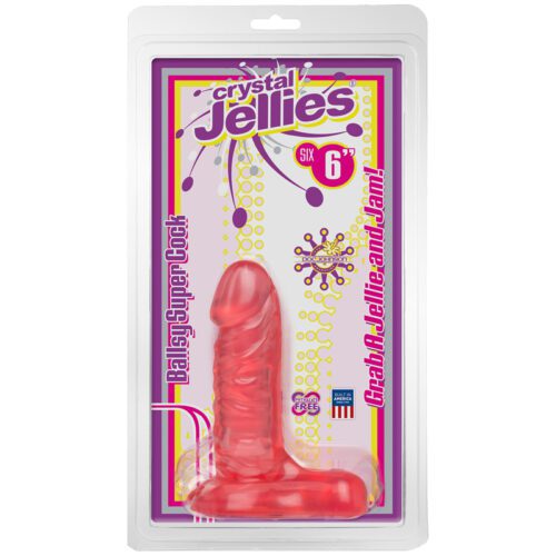 Ballsy Pink Jelly Super Cock 6″ x 1½” 1