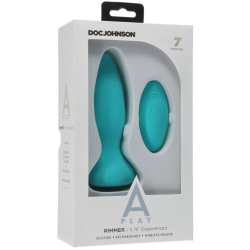 A-Play Experienced Rimmer Silicone Anal Plug with Remote Teal