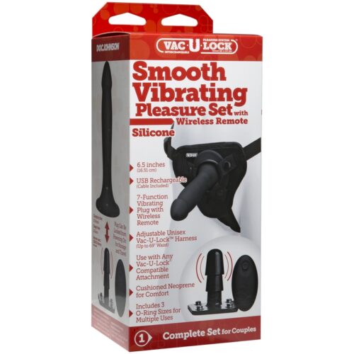 Vac-U-Lock™ Smooth Vibrating Pleasure Set Silicone