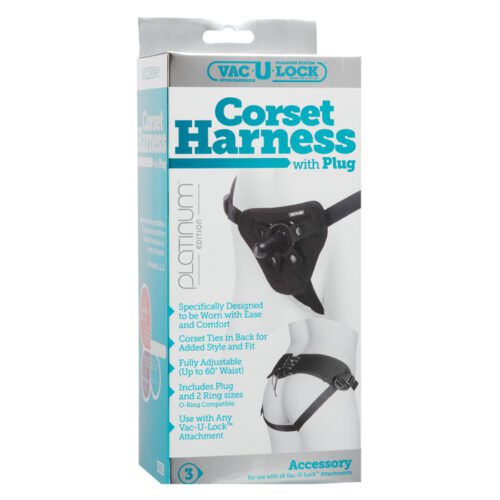 Vac-U-Lock Platinum Edition Corsette Harness Black 1