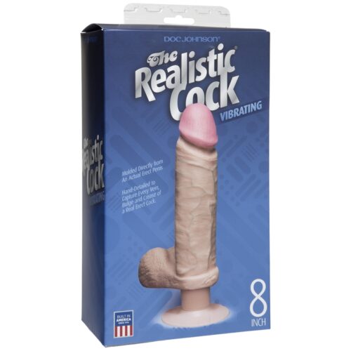 Vibro 8″ Realistic Cock Vanilla