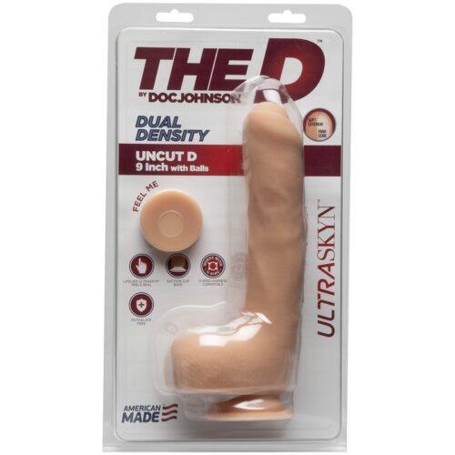 The D 9” with Balls Uncut D UltraSkin Dual Density Vanilla