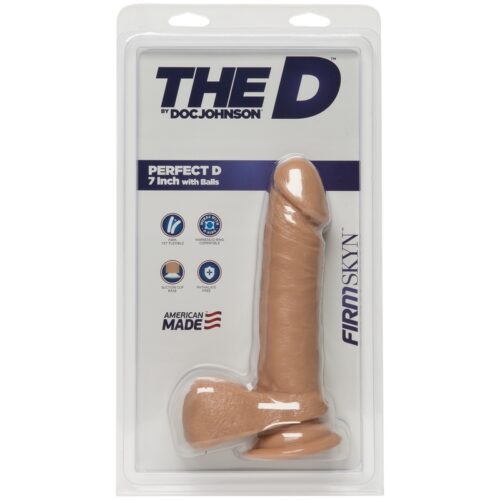 The D™ Perfect D FirmSkyn™ 7″ with Balls Vanilla 1