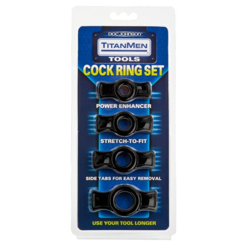 TitanMen Cock Ring Set Black