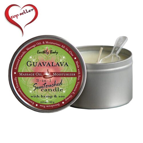 3 in 1 Round Tin Massage Candle 6.8 oz. Guavalava