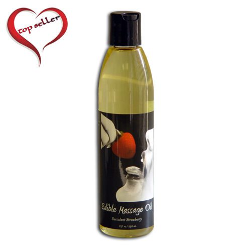 8 oz. Edible Massage Oil Strawberry 1