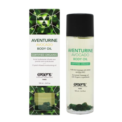 100 ml Organic Body Oil with Stones Aventurine Avacado