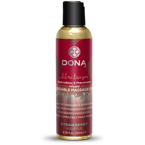 Dona Kissable Massage Oil 3.75 oz Strawberry Soufflé