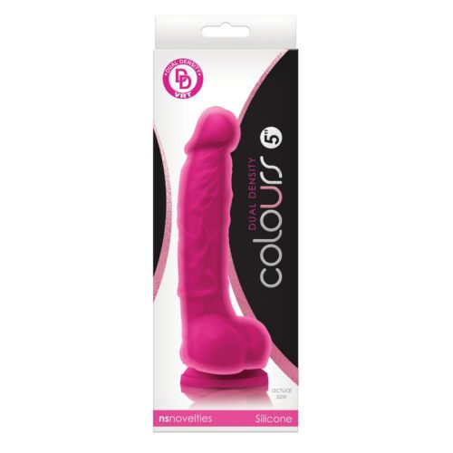 Colours Dual Density Dildo 5" - Pink