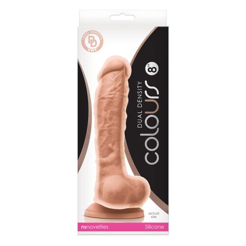 Colours Dual Density 8″ Dildo White