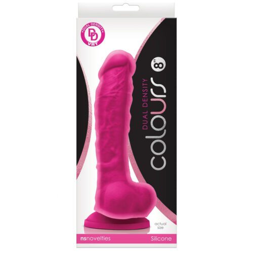 Colours Dual Density 8” Dildo Pink