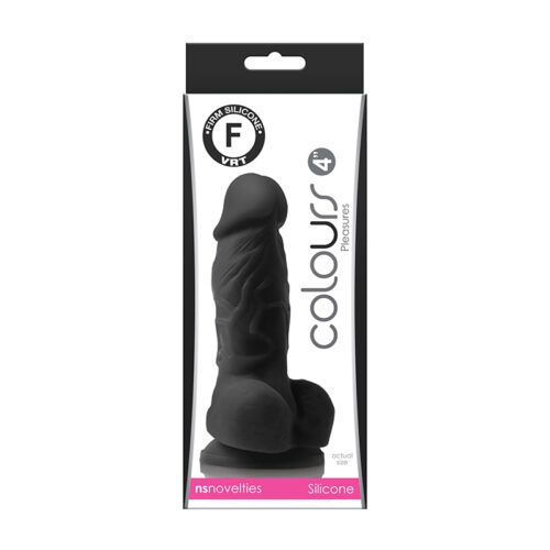 Colours Pleasures 4” Dildo Black