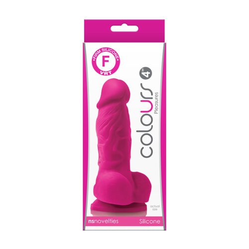 Colours Pleasures 4” Dildo Pink