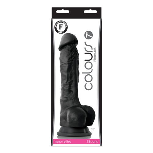 Colours Pleasures 7″ Dildo Black