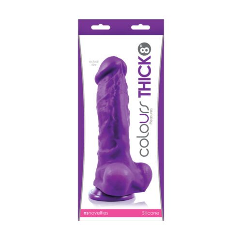 Colours Pleasures THICK Silicone 8" Purp