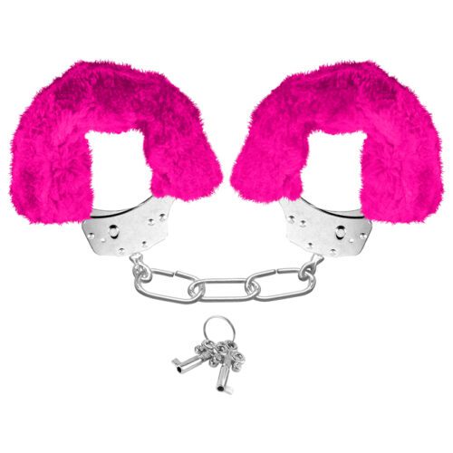 Neon Luv Touch Neon Furry Cuffs Pink