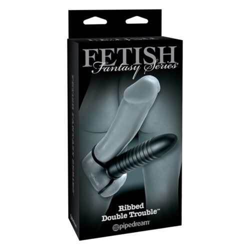 Fetish Fantasy Limited Edition Ribbed Double Trouble Black