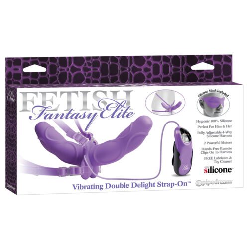 Fetish Fantasy Elite Vibrating Double Delight Strap-On™