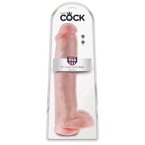 King Cock 15' Cock with Balls Beige