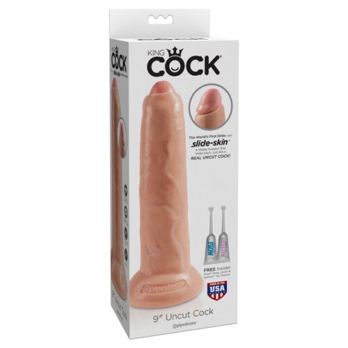 King Cock 9” Uncut Beige