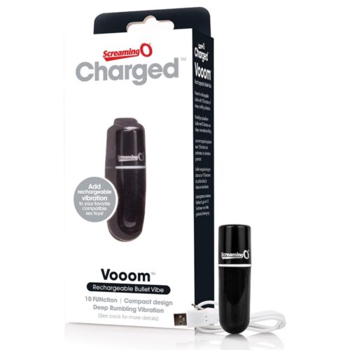 Charged Vooom Rechargeable Bullet Vibe Black