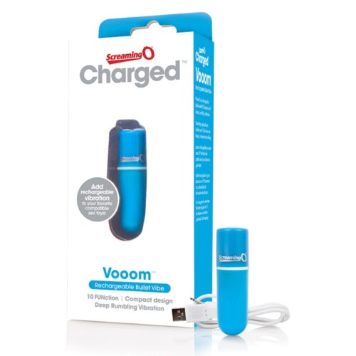 Charged Vooom Rechargeable Bullet Vibe Blue