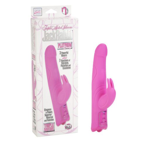 Triple Motor Silicone Jack Rabbit Pink 1