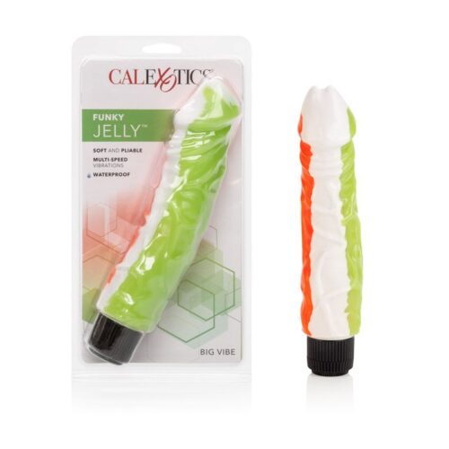 Funky Jelly Vibrator Orange Green