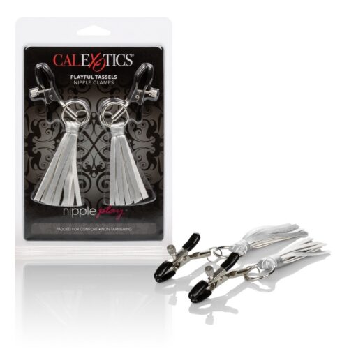 Playful Tassels Nipple Clamps Silver