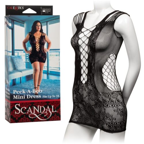 Scandal Peek-A-Boo Mini Dress Plus Size