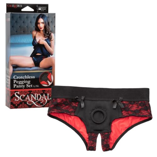 Scandal Crotchless Pegging Panty Large X-Large