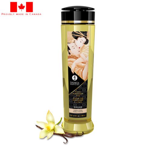 Shunga 8 oz. Erotic Massage Oil Desire Vanilla