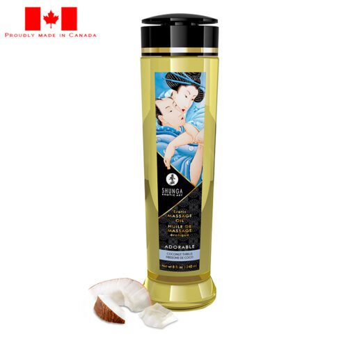 Shunga 8 oz. Erotic Massage Oil Coconut