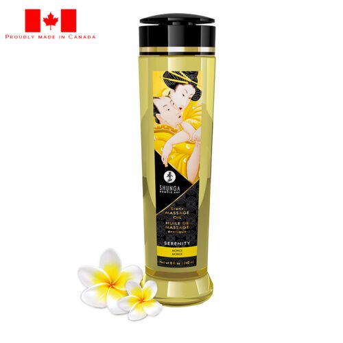 Shunga 8 oz. Erotic Massage Oil Serenity Monoi