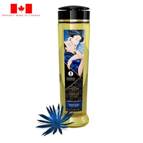 Shunga 8 oz. Erotic Massage Oil Midnight Flower