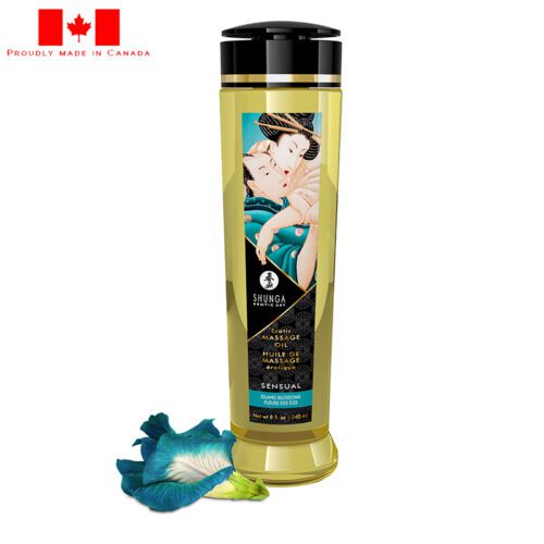 Shunga 8 oz. Erotic Massage Oil Sensual Island Blossom