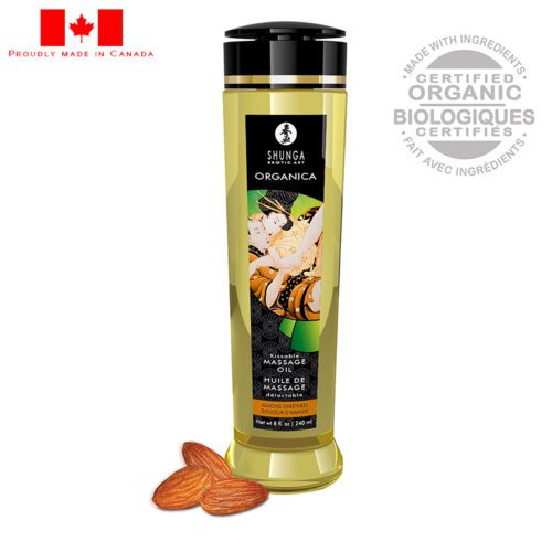 Shunga 8 oz. Organica Massage Oil Almond Sweetness 1