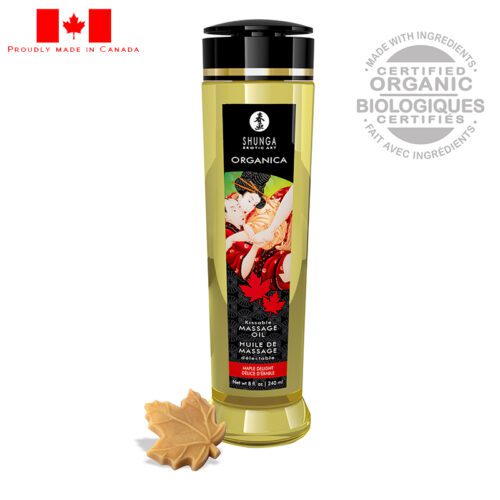 Shunga 8 oz. Organica Massage Oil Maple Delight