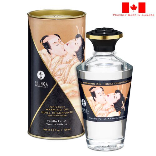 Shunga Warming Massage Oil 100 ml Vanilla 1