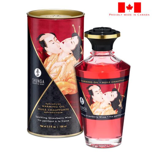 Shunga Warming Massage Oil 100 ml Strawberry