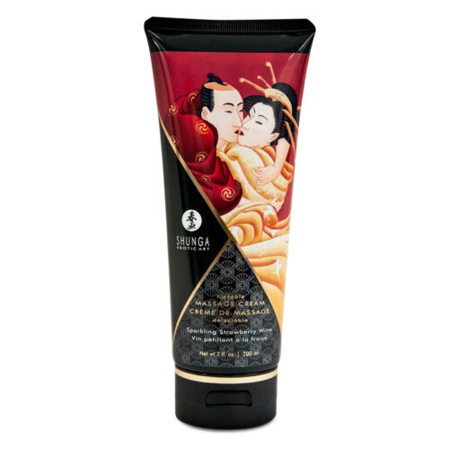 Shunga Kissable Massage Cream Strawberry Wine 1