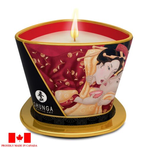 Shunga Massage Candle 5.7 oz Sparkling Strawberry Wine