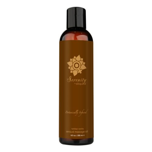 8.5 oz Sliquid Organics Massage Oil Serenity Tahitian Vanilla