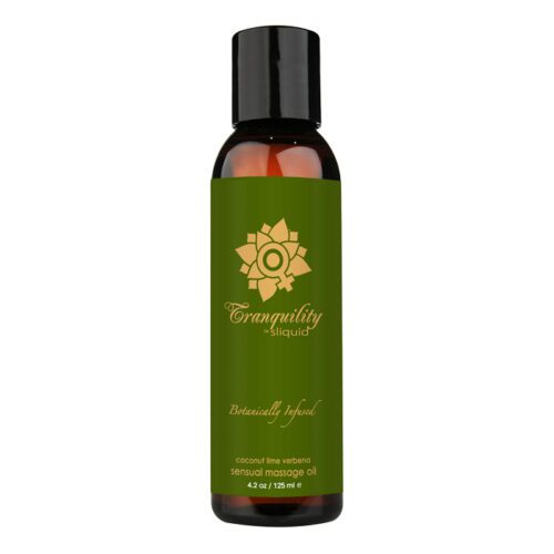 4.2 oz Sliquid Organics Massage Oil Tranquility Coconut Lime Ve 1