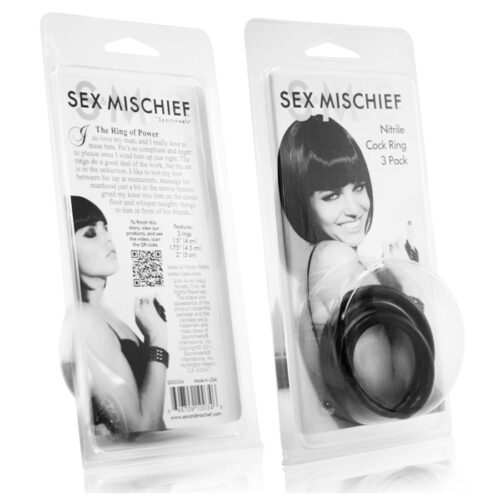 Sex and Mischief Nitrile Cock Ring 3 Pack