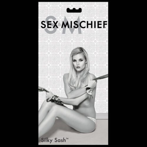 Sex and Mischief Silk Sash Restraints Black